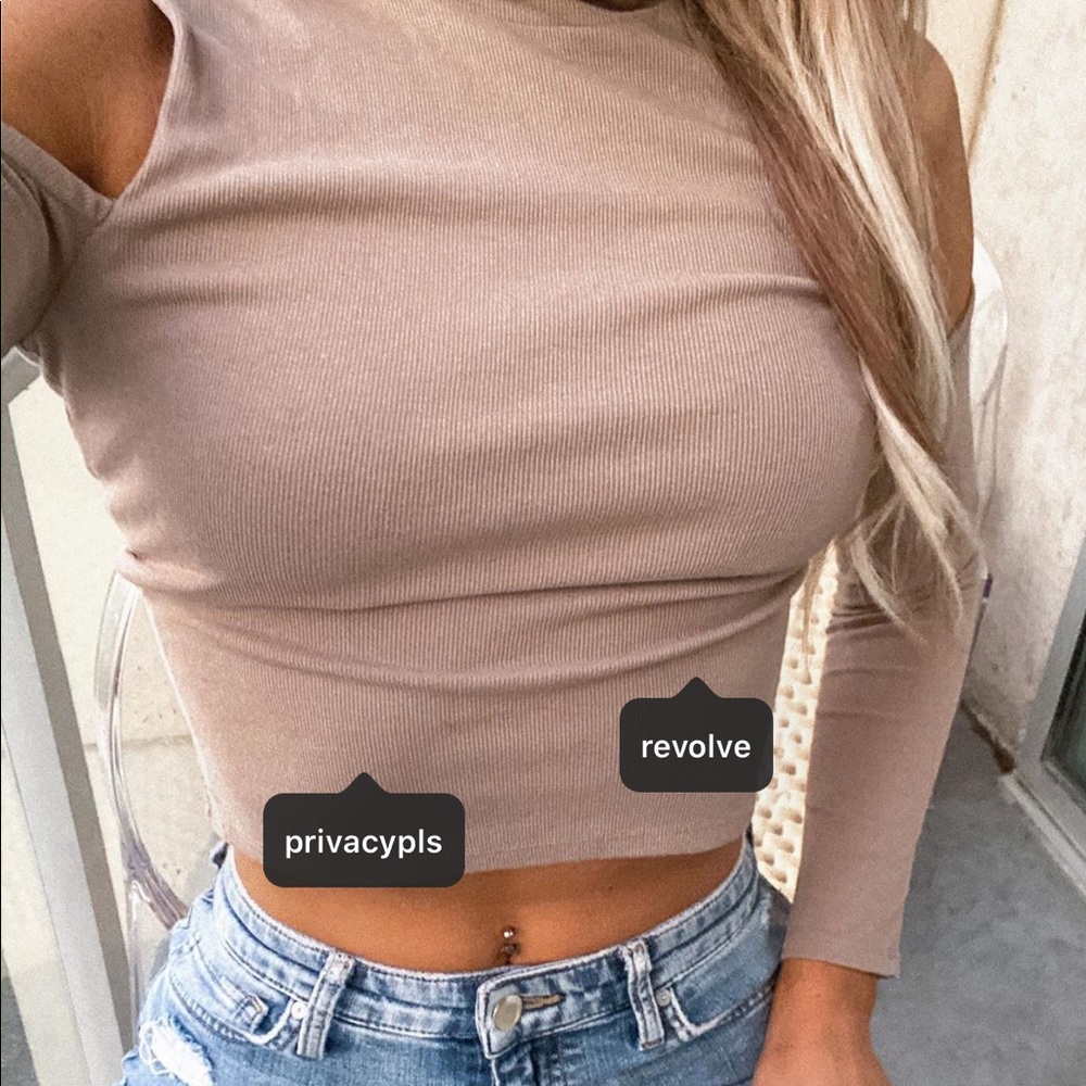 REVOLVE long-sleeve crop top